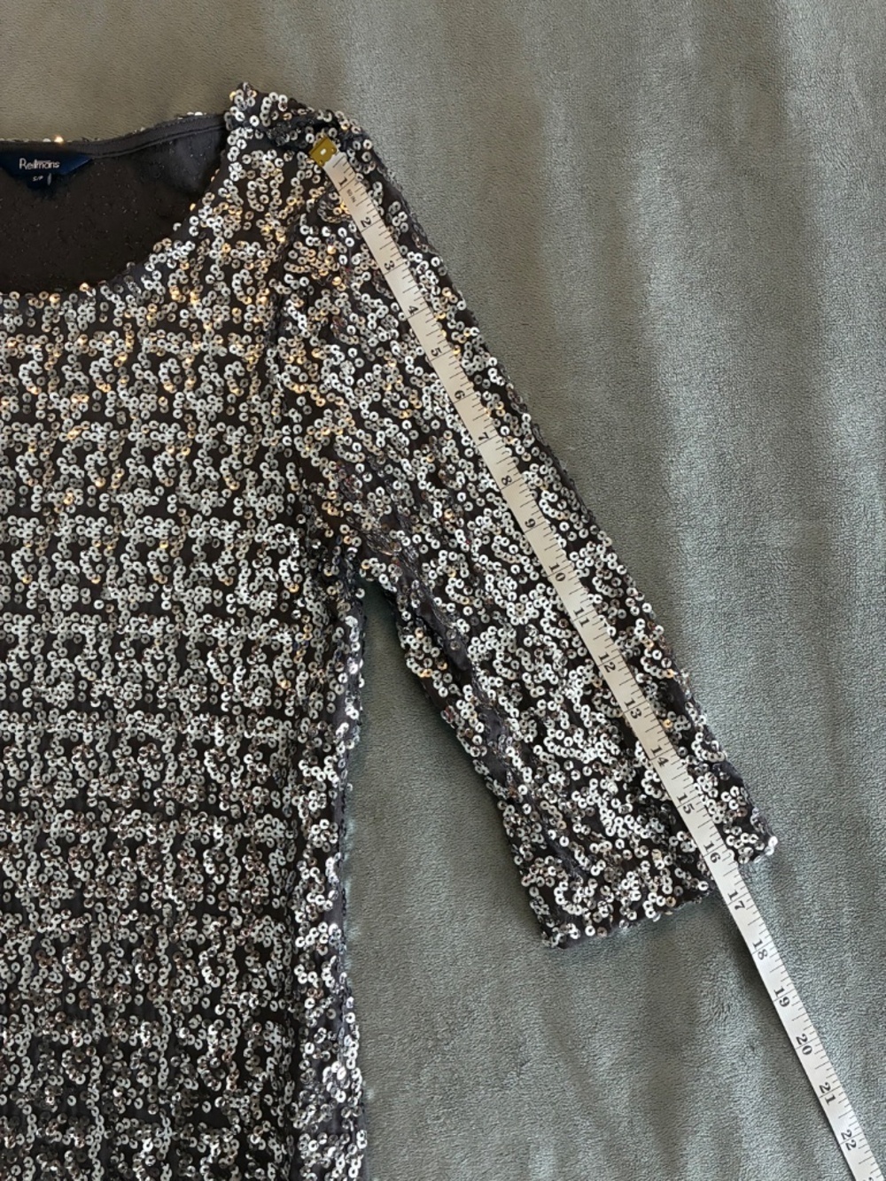 Reitmans Silver Sequin Blouse - Picture 6 of 8
